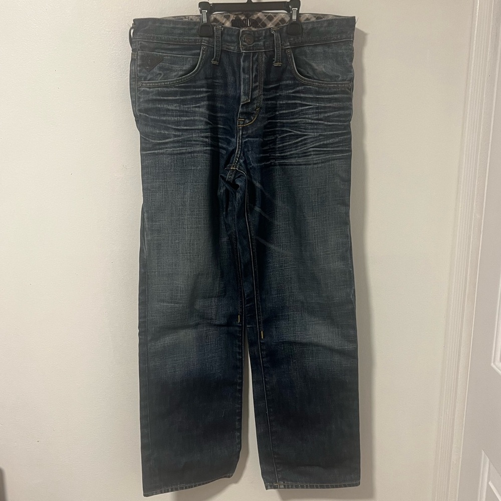 Quiksilver 100% Cotton Men's Dark Blue Relaxed Jeans